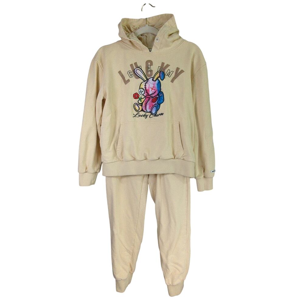 BKYS Lucky Charm Hoodie Sweatpants Set Mens S Yellow Cotton‎